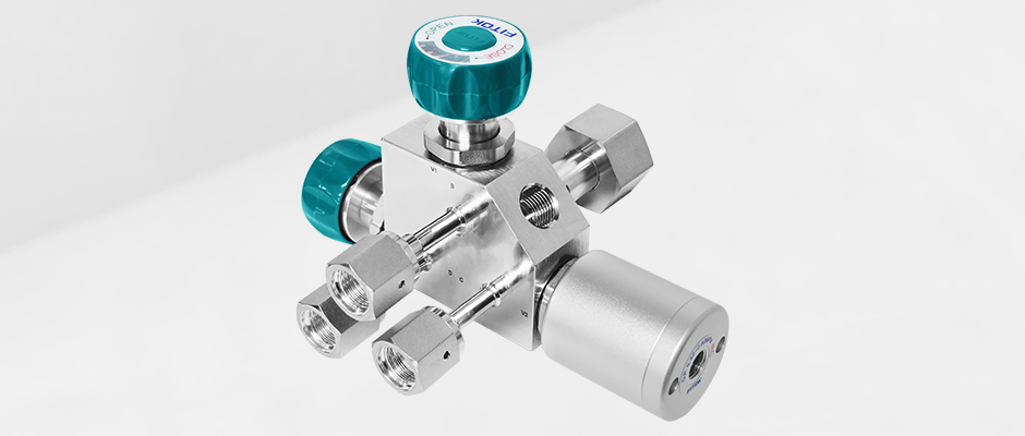 飞托克FITOK半导体电子特气用吹扫阀组示意图